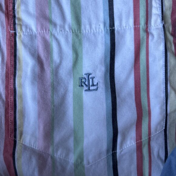 Lauren Raul’s Lauren Women’s Button Up 12P Multi Stripe - Picture 3 of 5